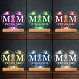 Mom - Personalized Mother's Day Mother Shaped Plaque Light Base