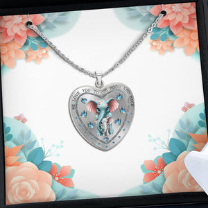 To The Moon And Back - Gift for grandma, mom, aunt - Personalized Heart Pendant Necklace