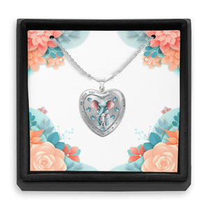 To The Moon And Back - Gift for grandma, mom, aunt - Personalized Heart Pendant Necklace