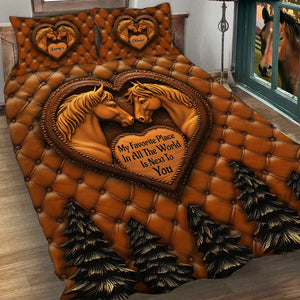 Next To You - Personalized Horse Quilt Set