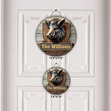 Love Hunting - Personalized Hunting Round Wood Sign