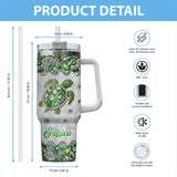 Love Turtles - Personalized Turtle Tumbler With Handle