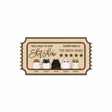 Welcome To Our Show - Personalized Cat Shaped Doormat