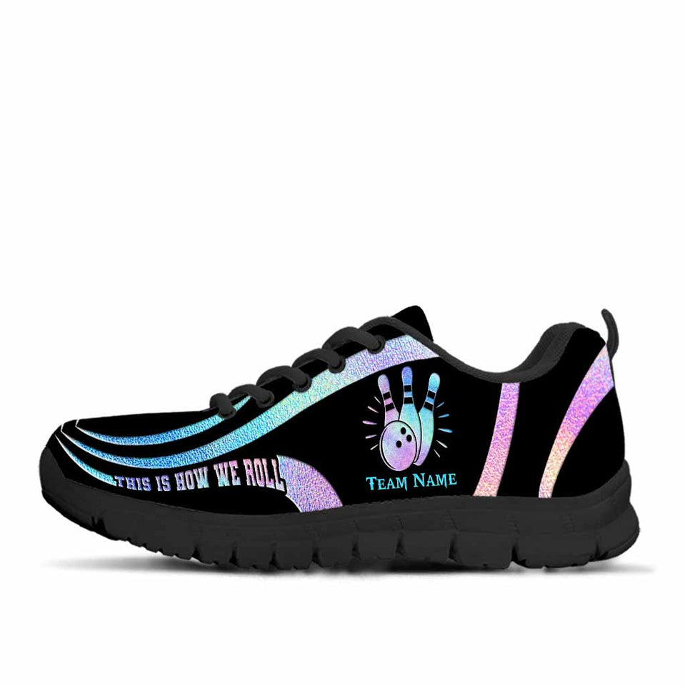 This Is How We Roll Colorful Bowling - Personalized Bowling Sneakers