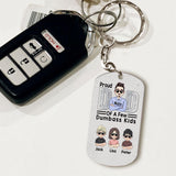 Proud Dad Of A Few - Personalized Father's Day Father Stainless Steel Keychain