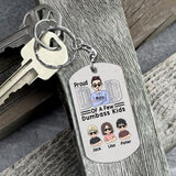 Proud Dad Of A Few - Personalized Father's Day Father Stainless Steel Keychain