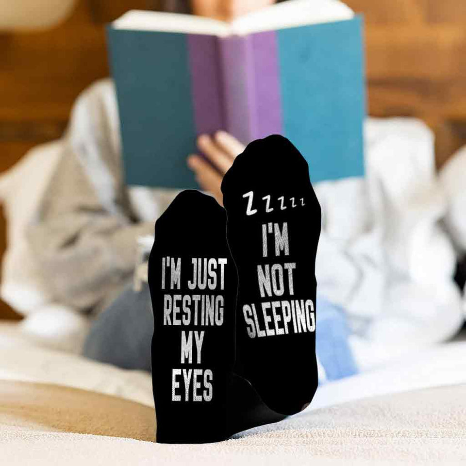 I'm Not Sleeping - Personalized Father Socks