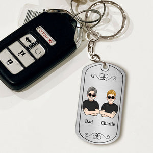 To My Son - Gift for dad, son, daughter, granddaughter, grandson - Personalized Stainless Steel Keychain