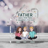 Son's First Hero - Personalized Father's Day Father Custom Shaped Acrylic Plaque