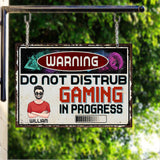 Gaming In Progress - Personalized Video Game Rectangle Metal Sign