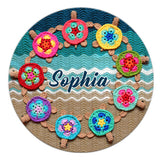 Love Turtles - Personalized Turtle Round Rug