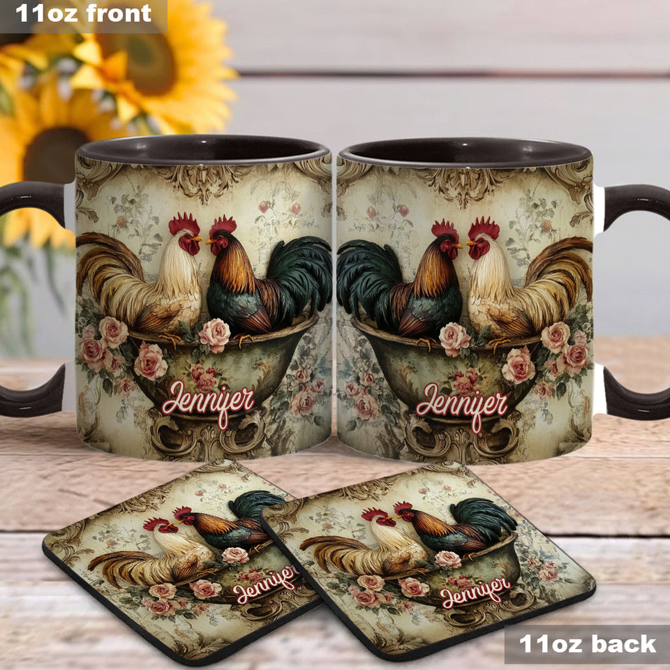 Love Rooster - Personalized Farmer Accent Mug