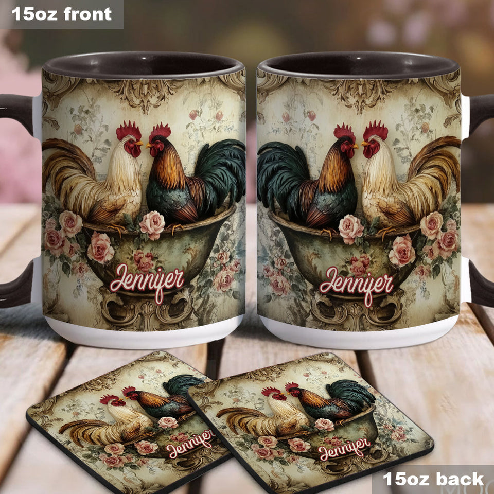 Love Rooster - Personalized Farmer Accent Mug