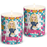Nurse Life - Personalized Nurse Candle With Wooden Lid