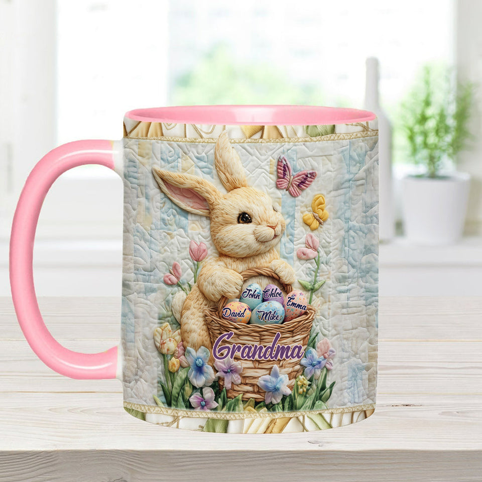 Happy Easter - Personalized Grandma Accent Mug
