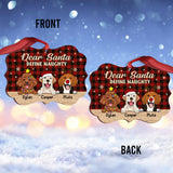 Define Naughty - Personalized Christmas Dog Ornament (Printed On Both Sides)