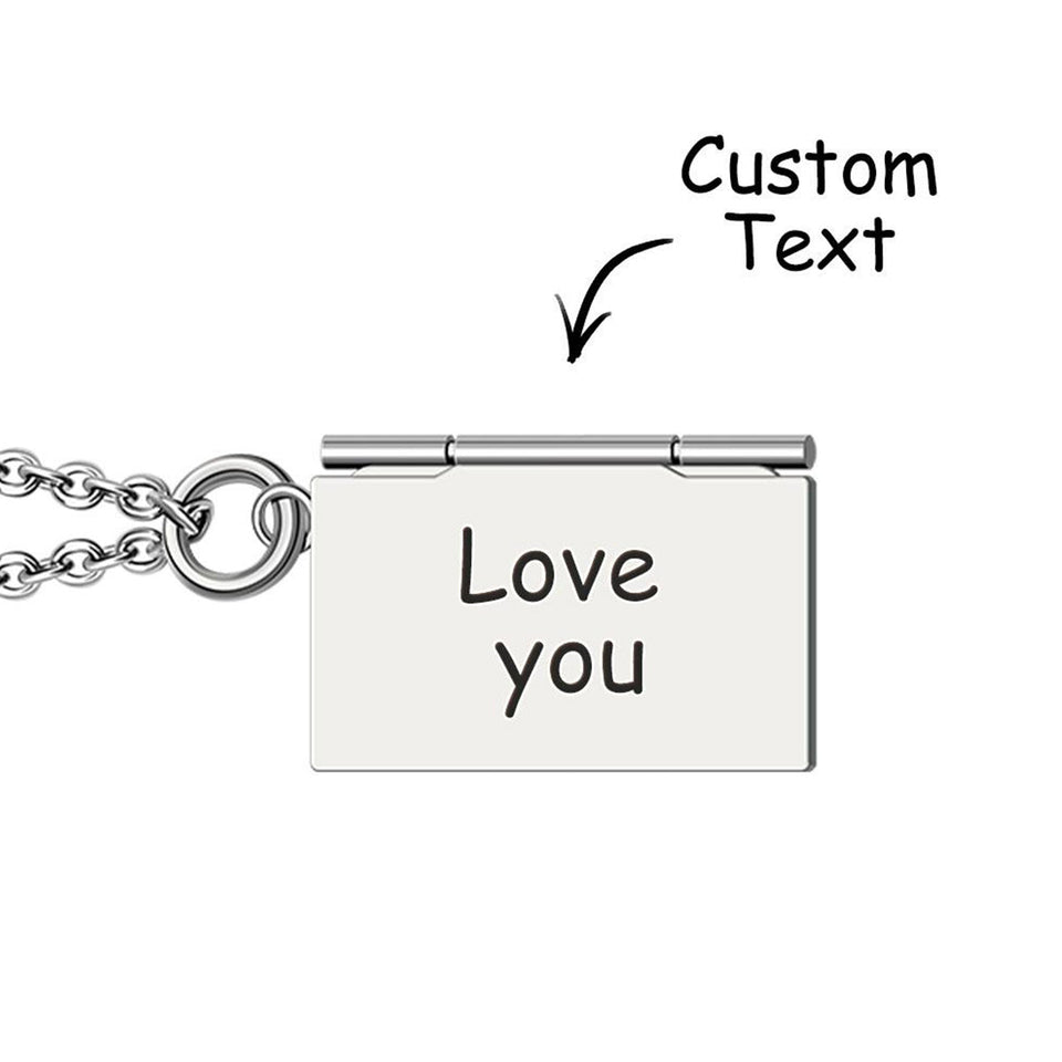 Any Photo Letter Envelope - Personalized Envelope Necklace