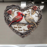 Drive safe - Personalized Couple Shaped Car Visor Clip