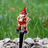 Funny Gromes Couple - Personalized Gardening Acrylic Plaque Stake