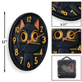 Cute Black Cat - Personalized Black Cat Wall Clock