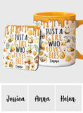 Just A Girl Who Loves Bees - Personalized Bee Accent Mug