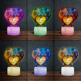 You And Me We Got This - Personalized Wolf Shaped Plaque Light Base