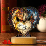 You And Me We Got This - Personalized Horse Shaped Plaque Light Base