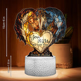 You And Me We Got This - Personalized Horse Shaped Plaque Light Base