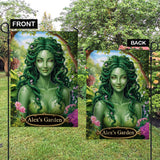 Green Lady - Personalized Gardening Garden Flag