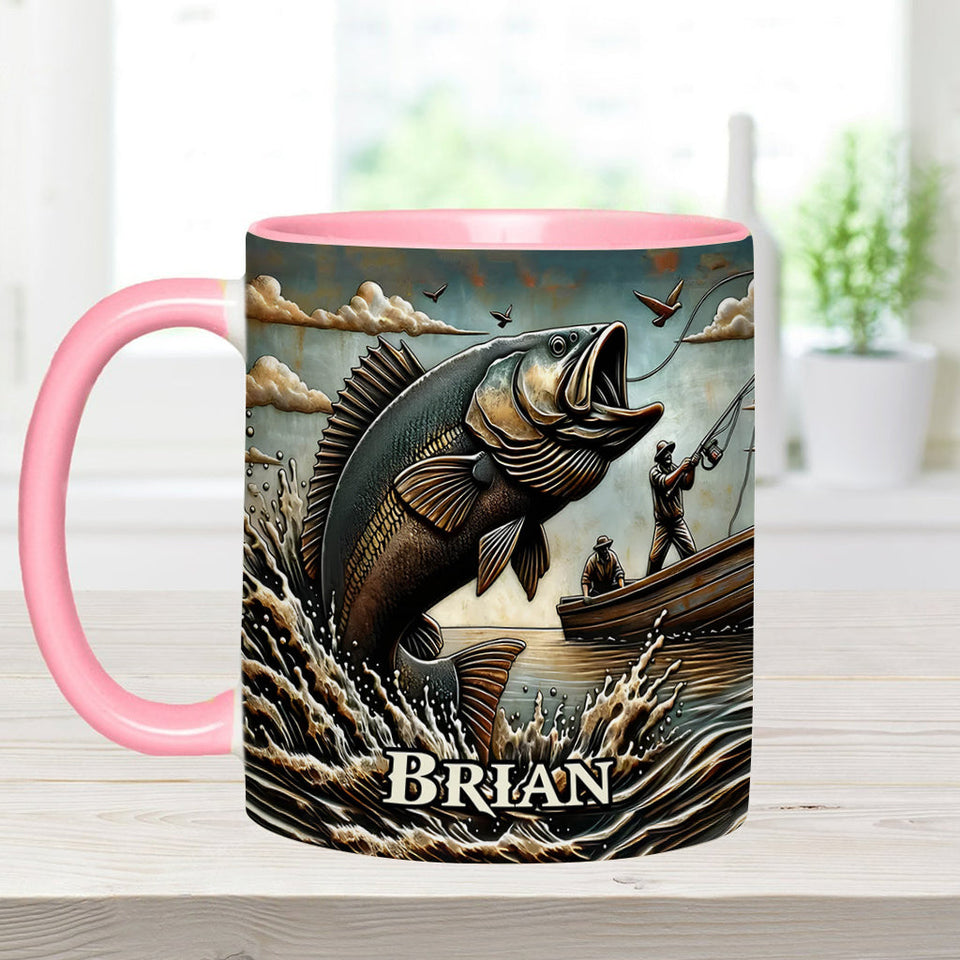 Love Fishing - Personalized Fishing Accent Mug