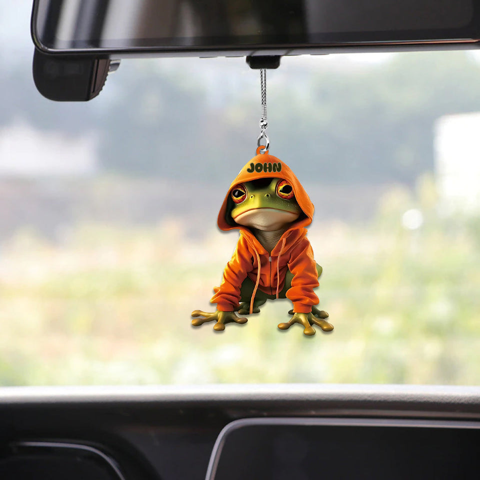 Love Frogs - Personalized Frog Car Ornament