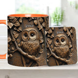 Stunning Owl - Personalized Owl Accent Mug