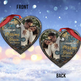 The Year I Found My Missing Piece Kissing Couple - Personalized Couple Ornament