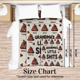 Grandma Nana Mama Little Shits - Personalized Grandma Blanket