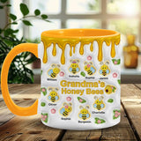 Grandma's Honey Bees - Personalized Grandma Accent Mug