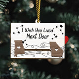 I Wish You Lived Next Door - Personalized Bestie Sliding Ornament