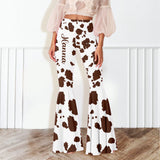 Love Highland Cow - Personalized Flare Leggings