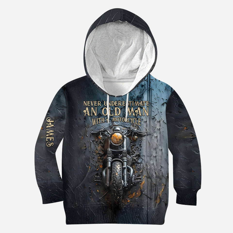 Never Underestimate An Old Man With A Motorcycle - Personalized Biker All Over Shirt