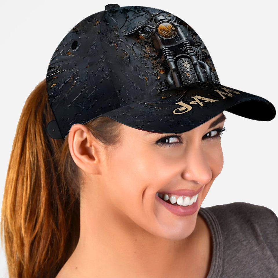 Never Underestimate An Old Man With A Motorcycle - Personalized Biker Classic Cap