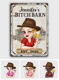 Bitch Barn - Personalized Horse Rectangle Metal Sign