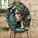 Plant Lady - Personalized Gardening Round Wood Sign