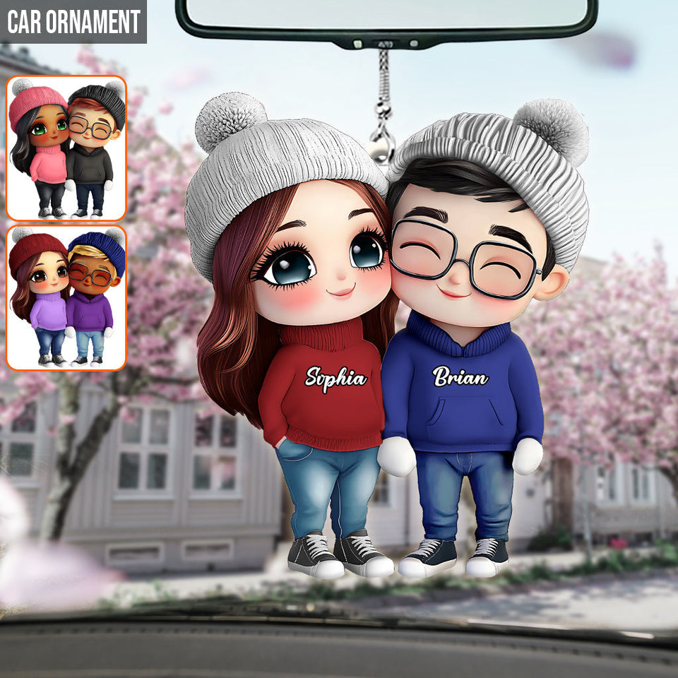 It's You & Me - Personalized Couple Car Ornament