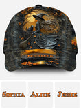 Beautiful Witch & Her Black Cat - Personalized Witch Classic Cap