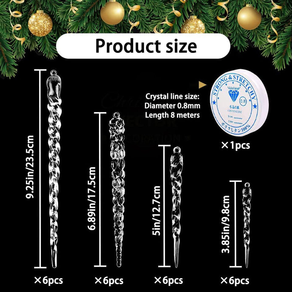 Glass Icicle Ornament