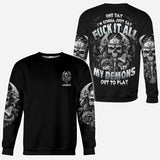 One Day I'm Gonna Just Say - Personalized Skull All Over Shirt