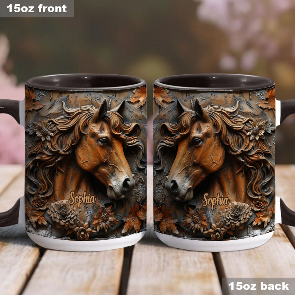 Stunning Horse Free Spirit - Personalized Horse Accent Mug