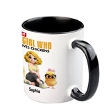 Just A Girl Who Loves Chickens - Personalized Chicken Accent Mug