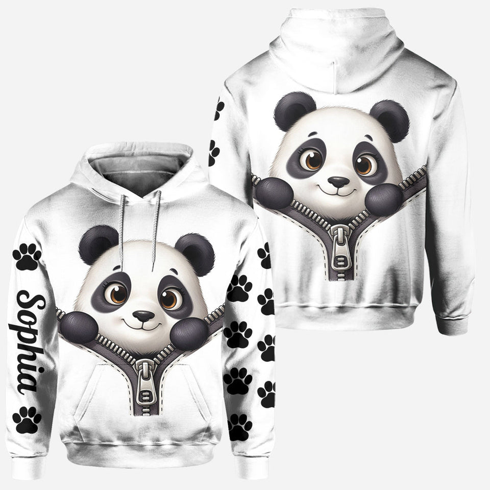 Cute Panda - Personalized Panda Lover Hoodie and Leggings