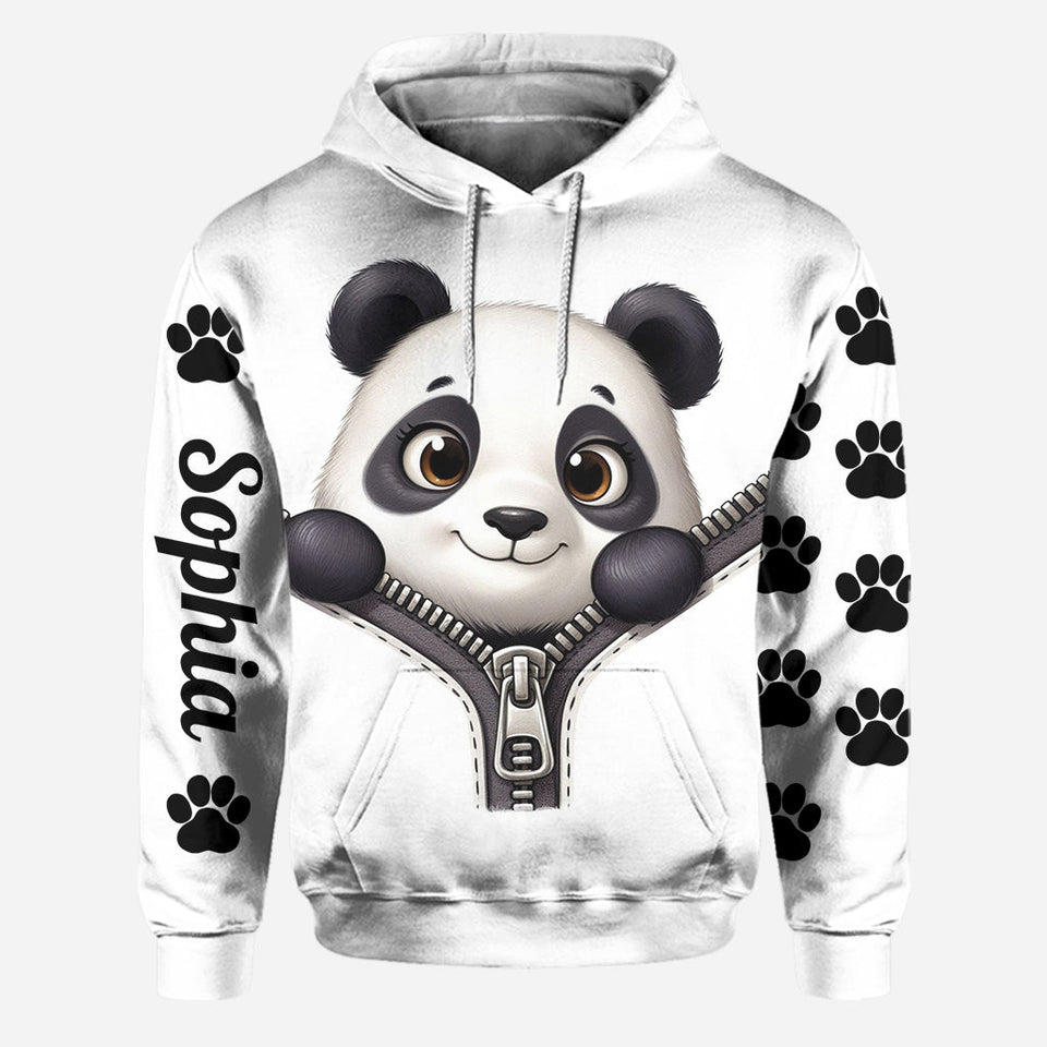 Cute Panda - Personalized Panda Lover Hoodie and Leggings