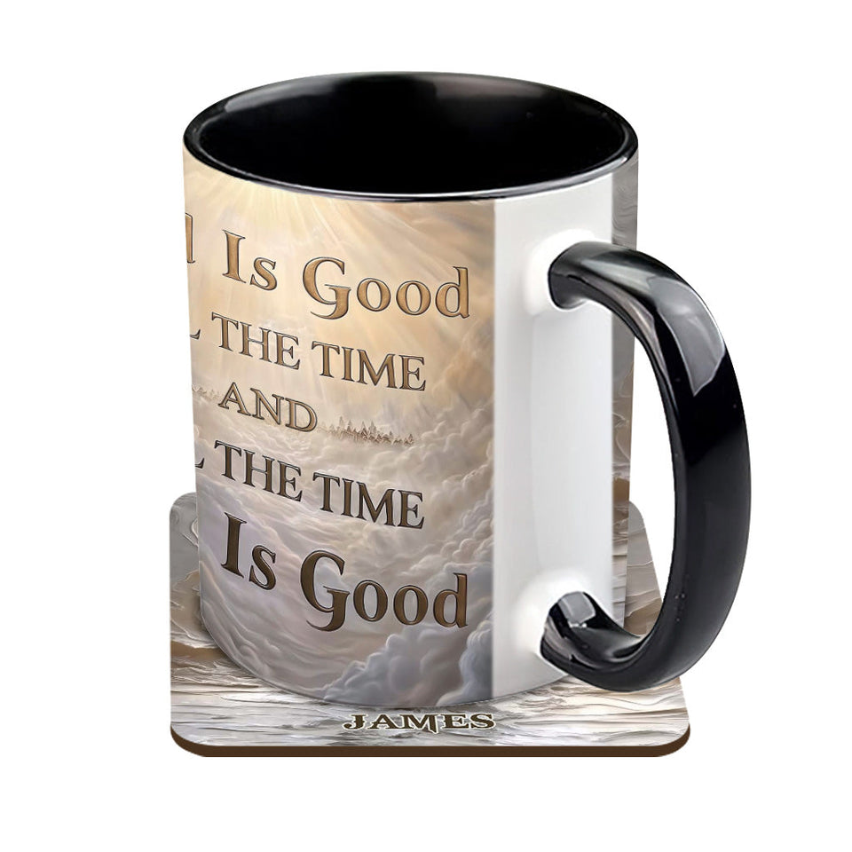 Dieu est bon en tout temps - Mug chrétien personnalisé